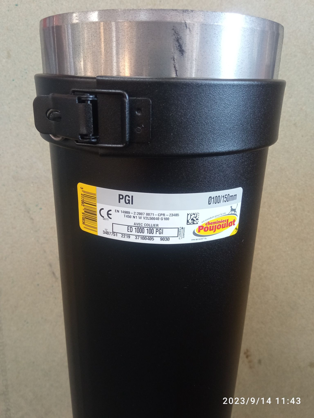 ELEMENT DROIT L1000 100-150 PGI NOIR - 37100405 /9030