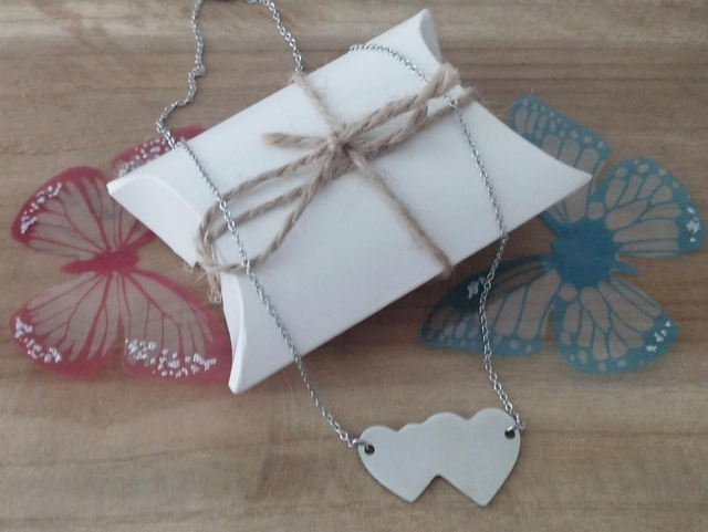 Collier double cœurs 