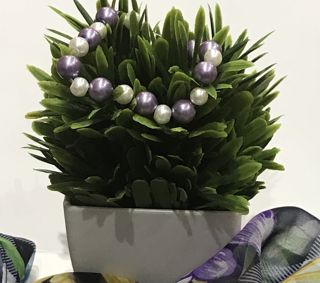 Purple/White Handmade Bracelet- BRA58