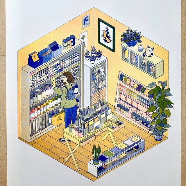 Artist In A Supply Store