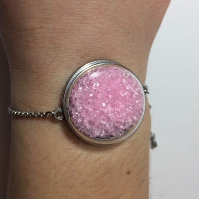 Bracelet Coulissant Grande Bulle De Verre 