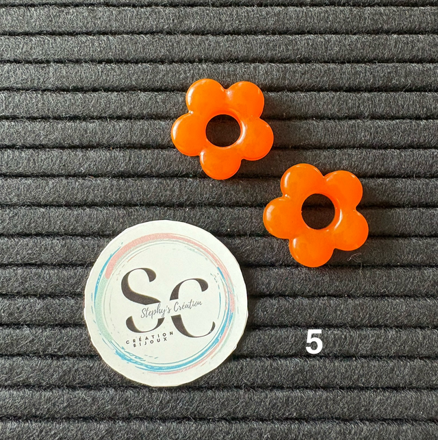 🧡Pampille "MANON" – Fleur Orange