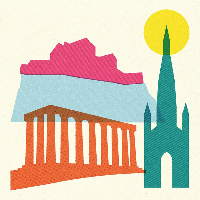 Scottish Abstract City Print | Edinburgh