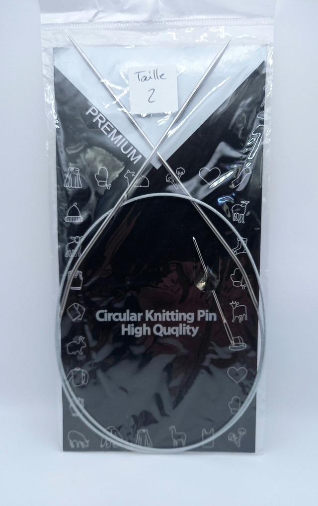 Aiguilles circulaires taille 02