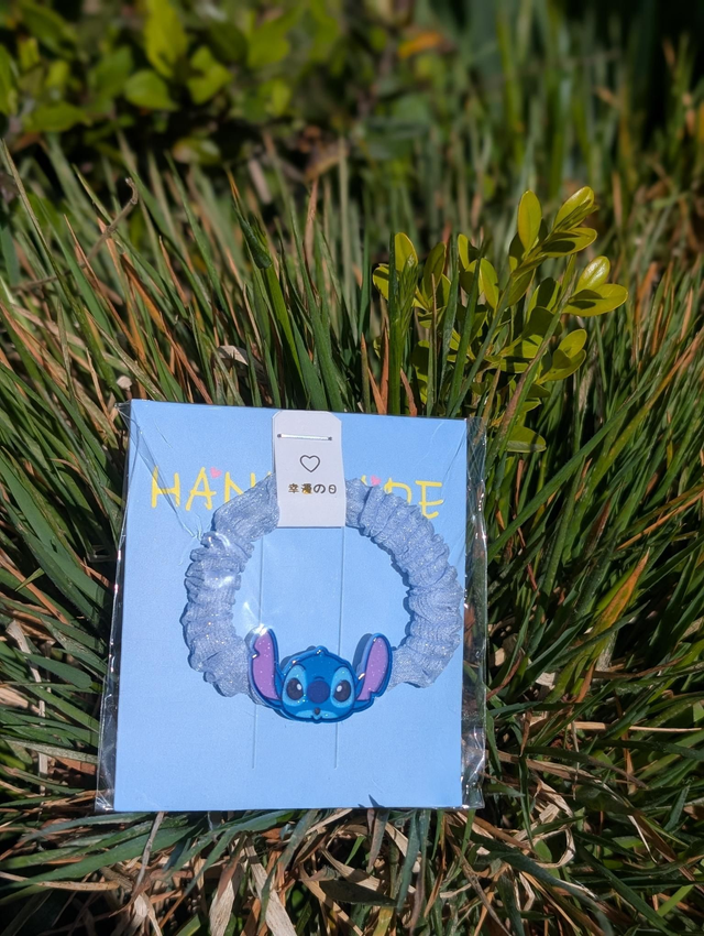 Élastique cheveux Stitch bleu