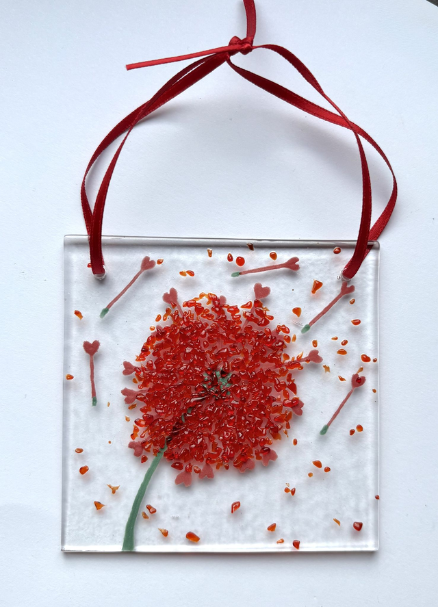 Dandelion Clock Hearts Hanger
