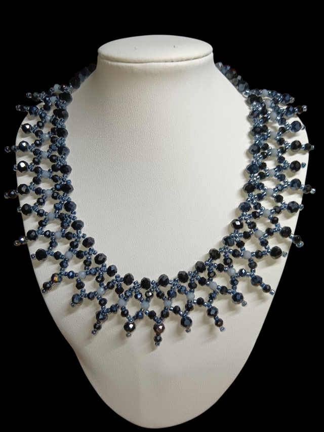 Collier Tissé Éclat Cristal – Fait Main