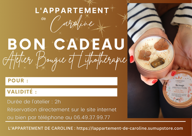 BON CADEAU Atelier Bougies
