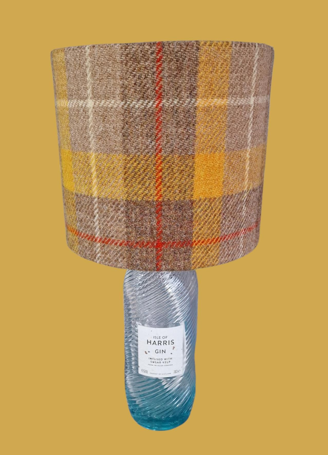 Gold Oat Harris Tweed Lampshade