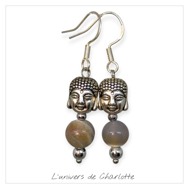 Boucles d'oreilles "Quartz de Madagascar" BO-067
