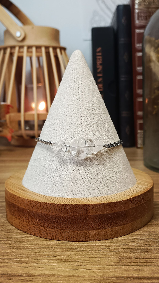 Bracelet Impact argenté (pierre au choix)