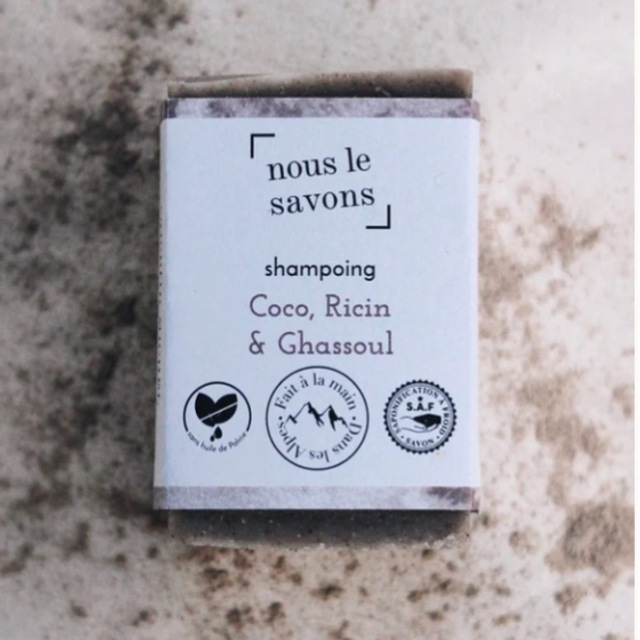 Shampooing bio cheveux gras - coco ricin ghassoul 