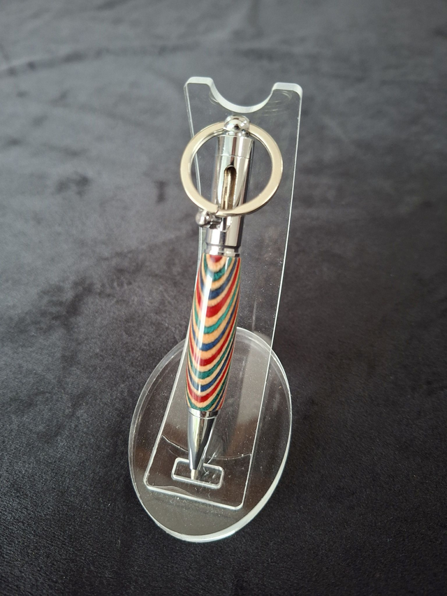 Porte clef stylo Colt en bois lamellé