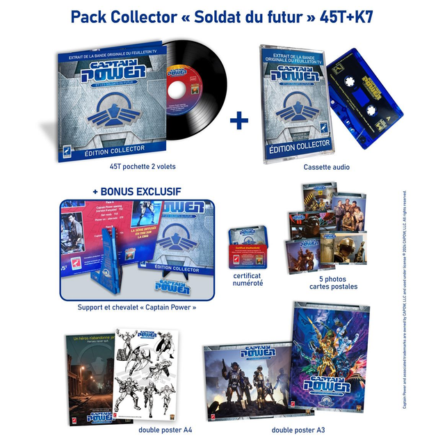 Captain Power et les Soldats du Futur 45T+K7 Pack COLLECTOR "Soldat du Futur" 