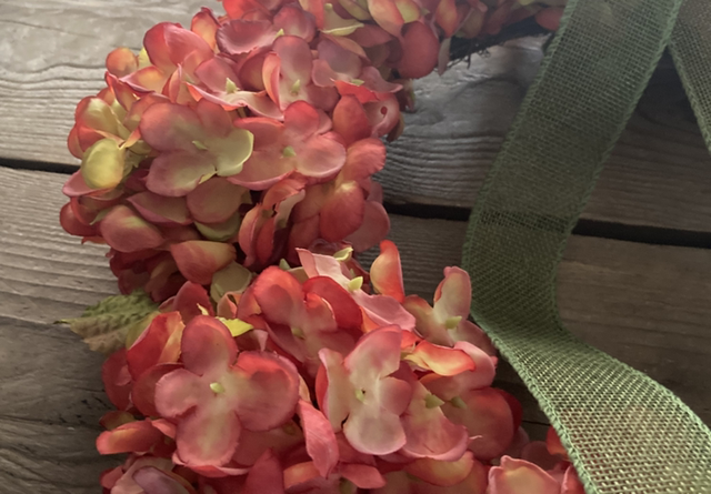 Hydrangea Autumn Faux Wreath