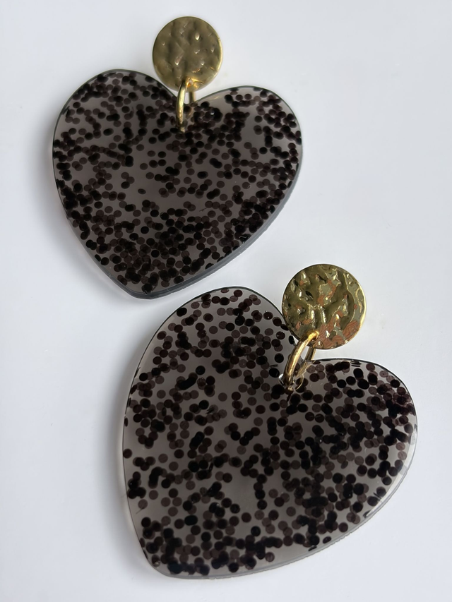 KISS'KISS noir transparent &amp; confettis