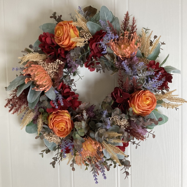 L-25 Faux Flower Wreath