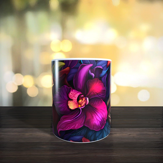 Mug orchidée violette