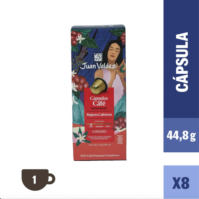 Cápsulas de Café Espresso Mujeres Cafeteras 8 unidades