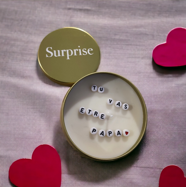 Bougie parfumée Surprise, tu vas être papa 190g