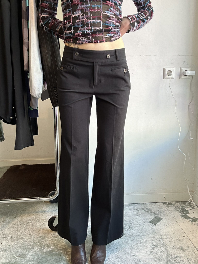 Black wide fit pantalon