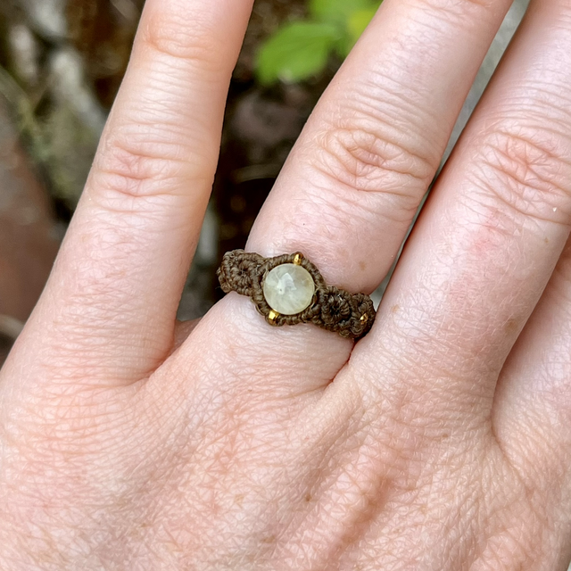 Bague « Mérope » Phrénite (T.50-52)