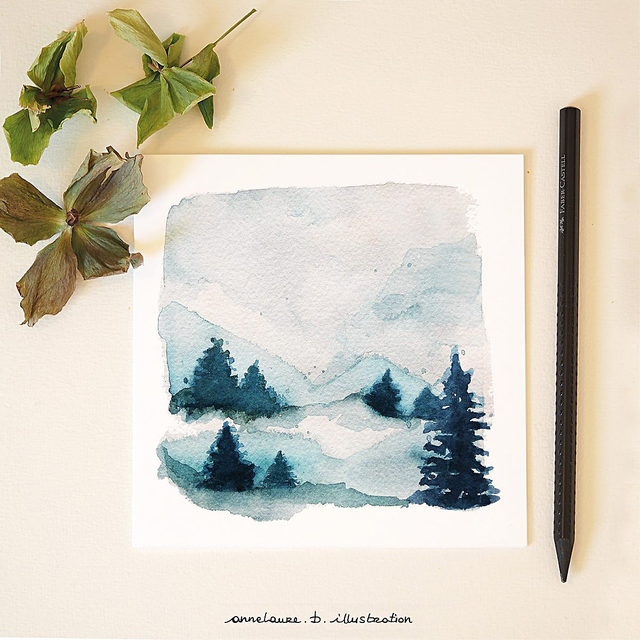 Carte &quot;Montagnes bleues&quot;