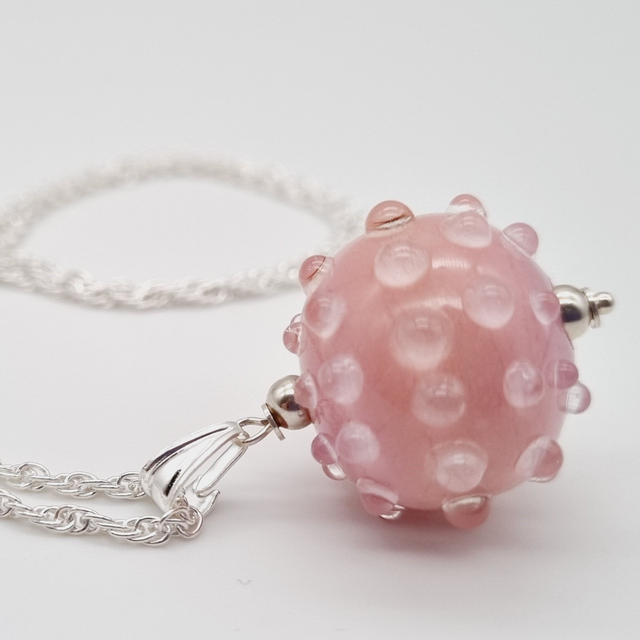 Pendentif Boule rose