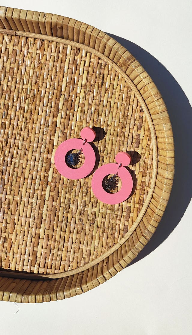 Boucles d'oreilles Mathilde - Rose