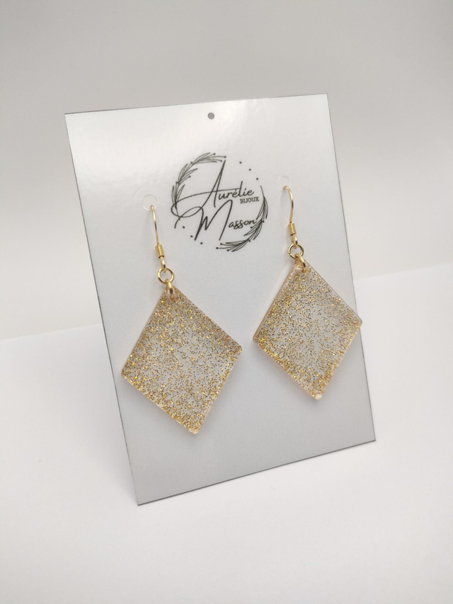 Boucles d'oreilles résine