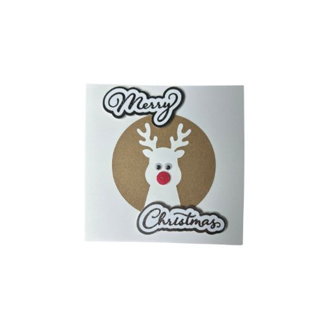 Reindeer Card – Googly Eyes & Button Nose