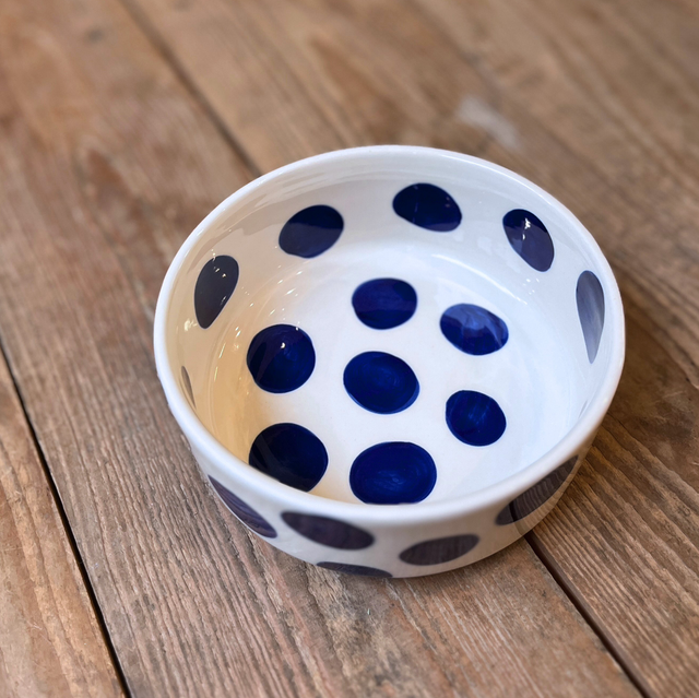 Schale - dunkelblau/gepunktet 