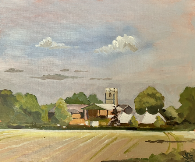 Lund Church and marquee.