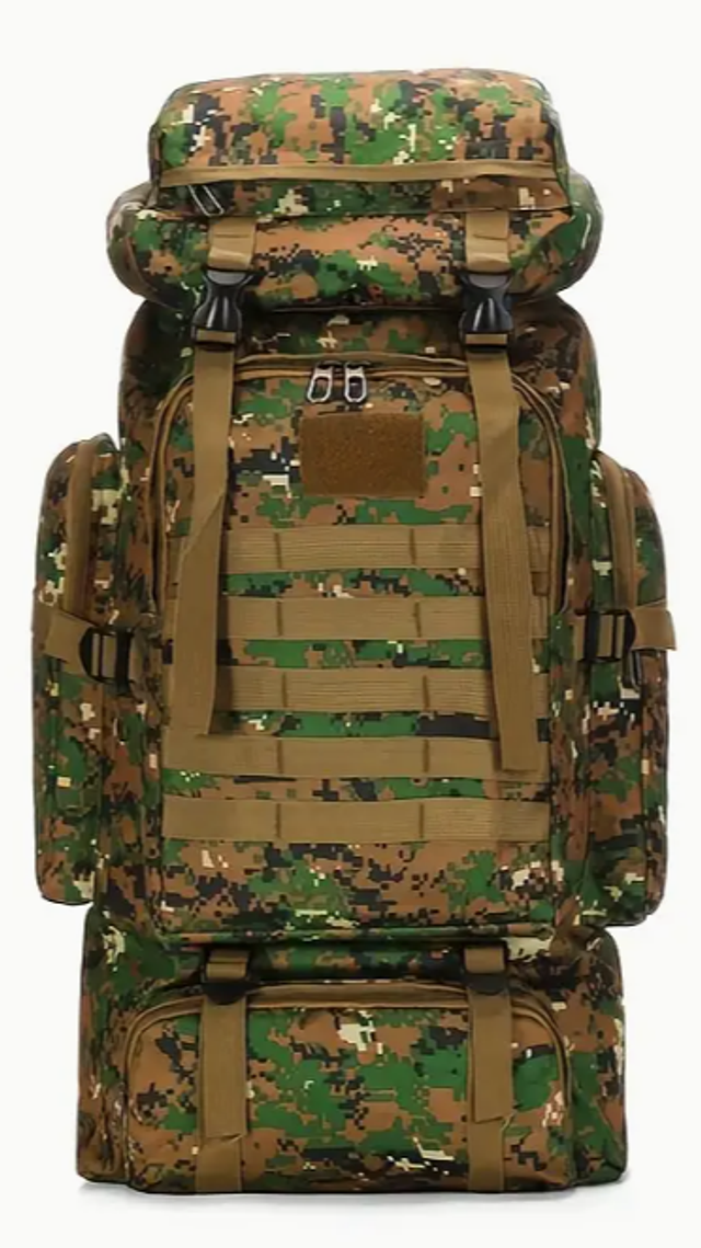 95 Litre Military Backpack - Green Camo