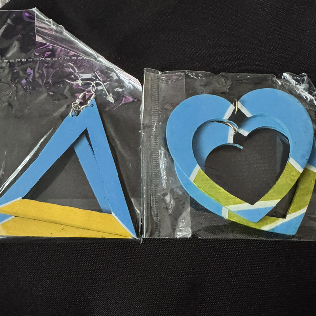 St Lucia Painted Earrings 