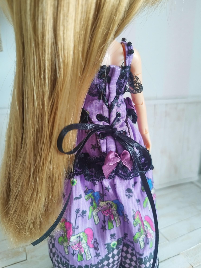 Zombie Unicorn corset dress for Pullip and Blythe