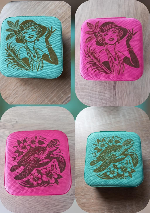 Boîte à bijoux gravée 