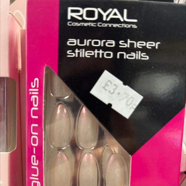 Aurora sheer stiletto nails (24 pack)