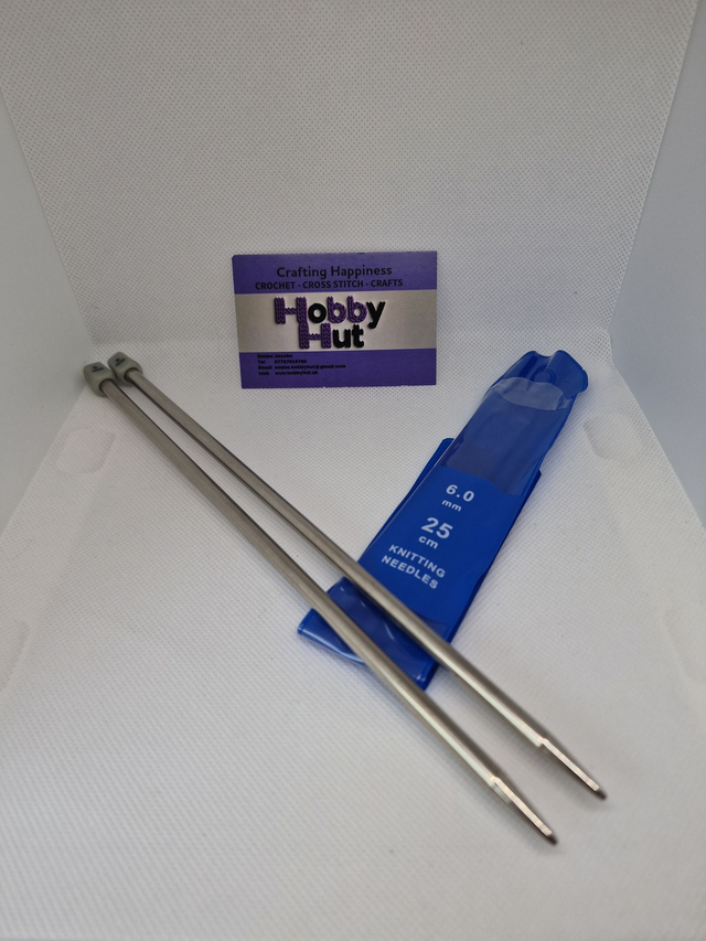 Knitting Needles Size 6.0mm 25cm long