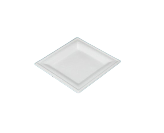 8" Square Bagasse Plate | 20cm | White | BTC049