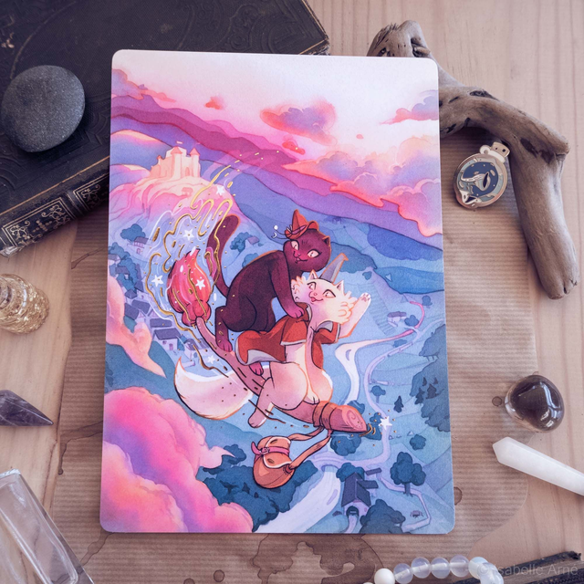 Print doré - Vol en balais