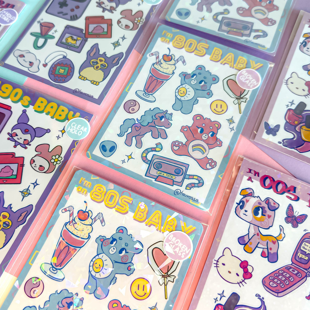 Nostalgia series sticker sheet (paket nalepk)