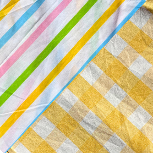 Multicolore/gros vichy jaune
