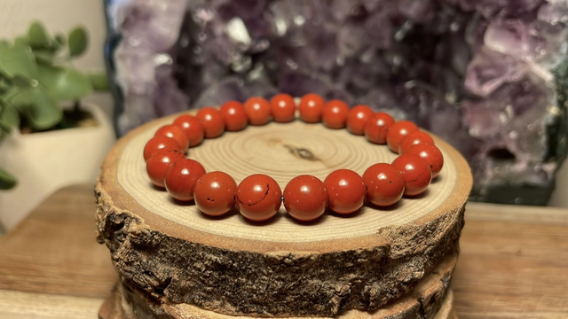 Bracelet JASPE ROUGE 8mm