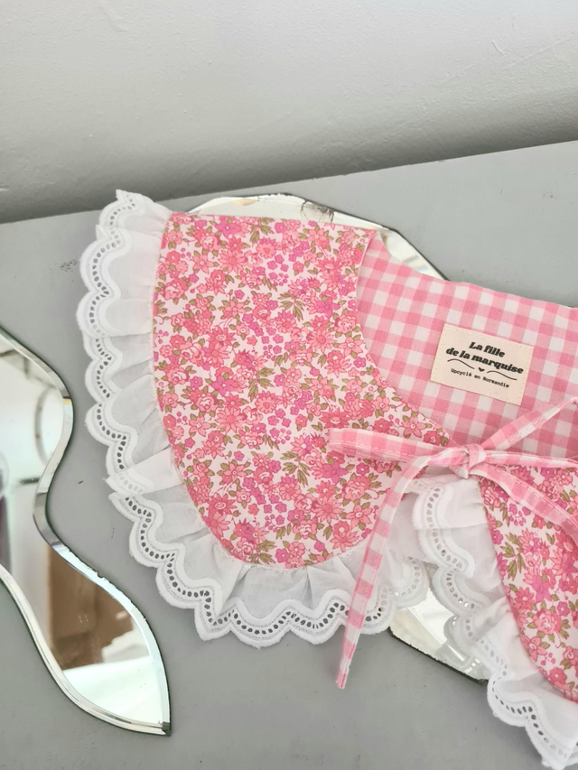 Col amovible et réversible en tissus upcyclés