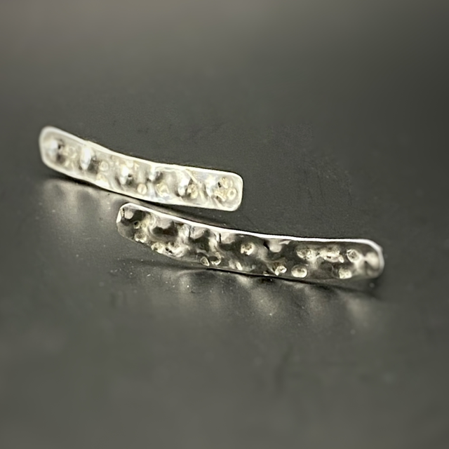 Paire de Bijoux d'oreille Papilles 2 en 1 en argent