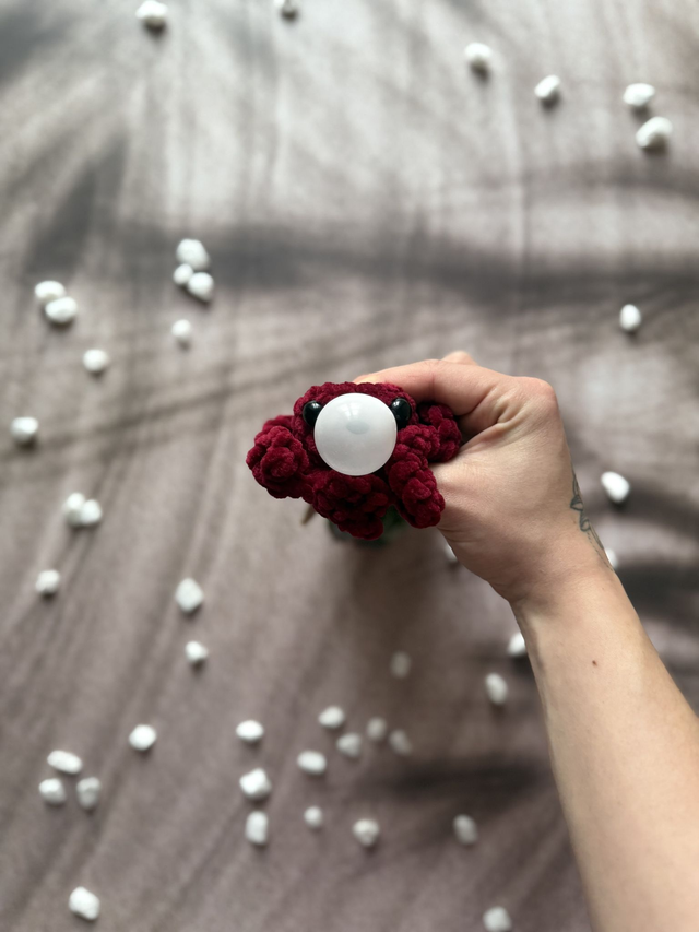 Antistress poulpe tout doux rouge grenat
