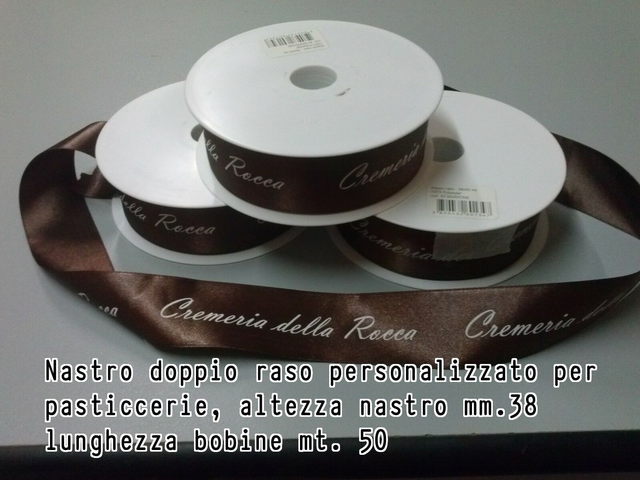 NASTRO IN DOPPIO RASO PERSONALIZZATO da mm. 38 