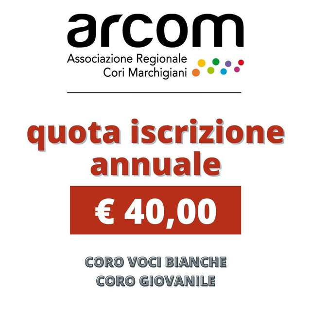 Q02 - ISCRIZIONE ANNUALE - cori voci bianche, cori giovanili