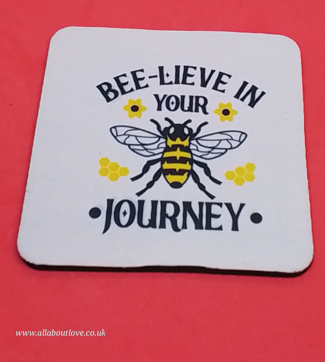 Coaster Hand Made and Inspirational, Vibrant and Colourful.